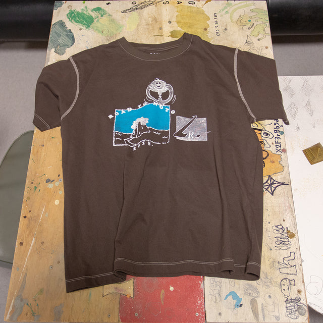 Road to Noto 墨染めTシャツ by 細野晃太朗