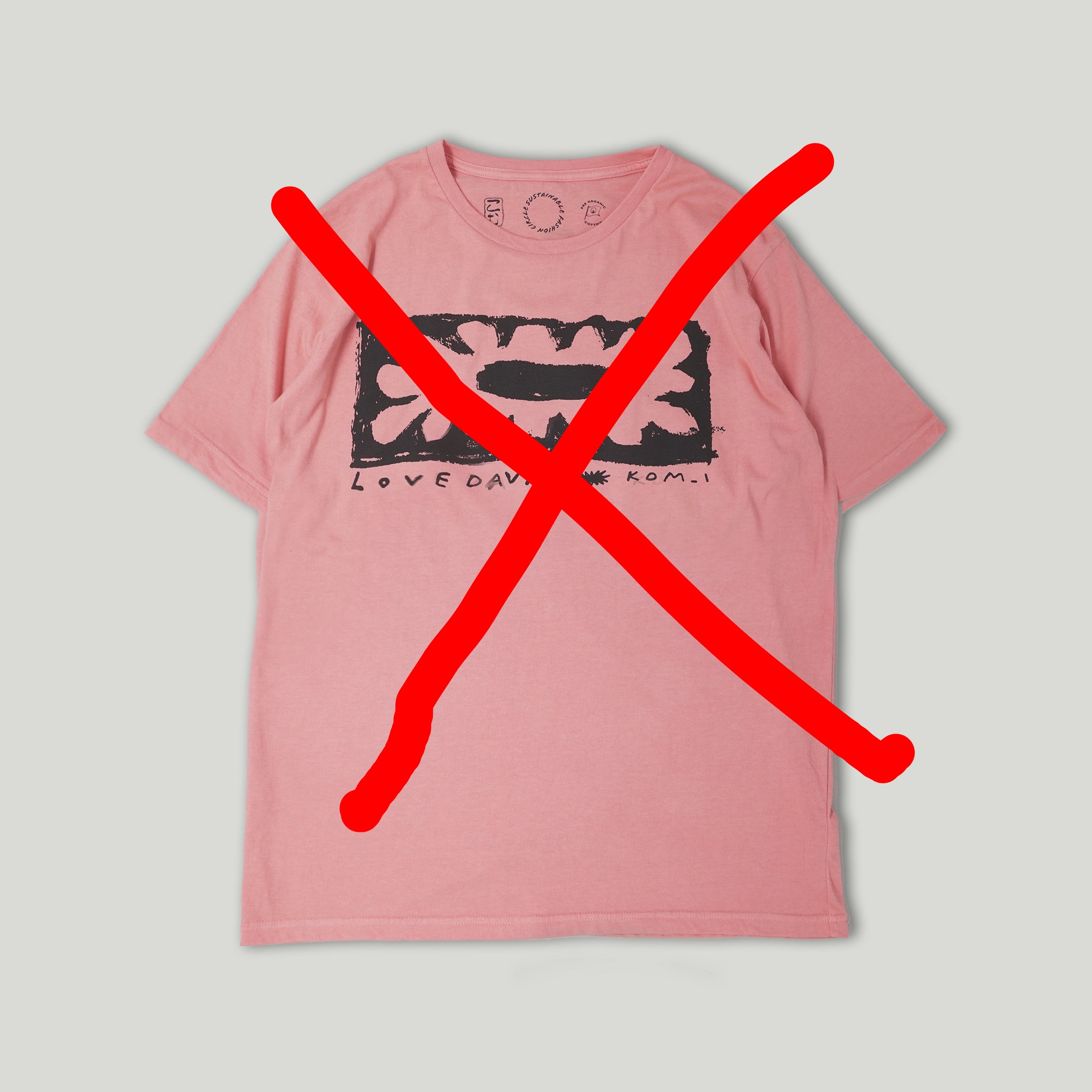 KOM_I x LOVEDAVID TEE / Pre Organic Cotton – kurkku alternative